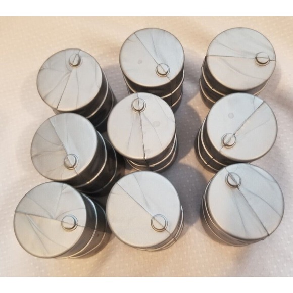 Lot of 9 Gray Barrels for Train Sets Play Sets Cake Decorating Crafts - Picture 2 of 10